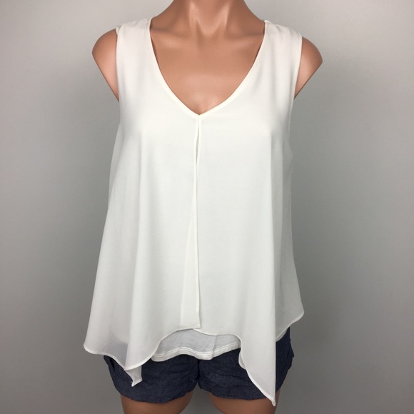 Lily White Tops - Lily White | Sleeveless Blouse | White | Medium